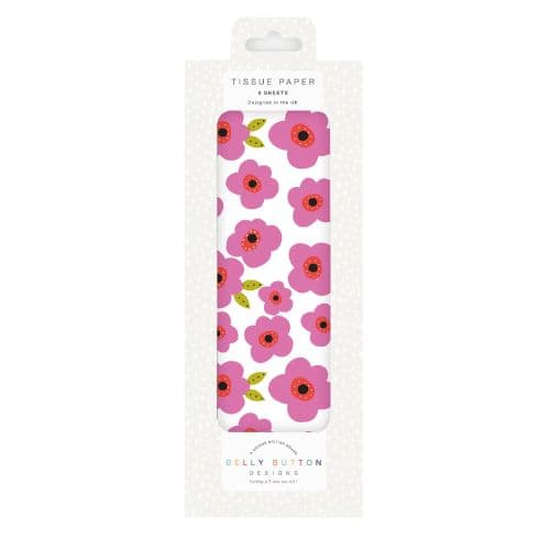 Belly Button Tissue Paper – Mauve Flowers