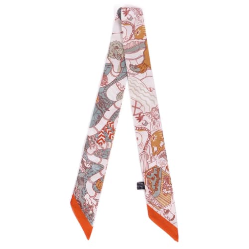 Abstract Orange Twilly Scarf