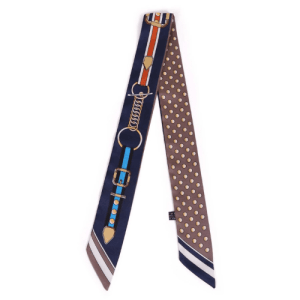 Equestrian Navy Twilly Scarf