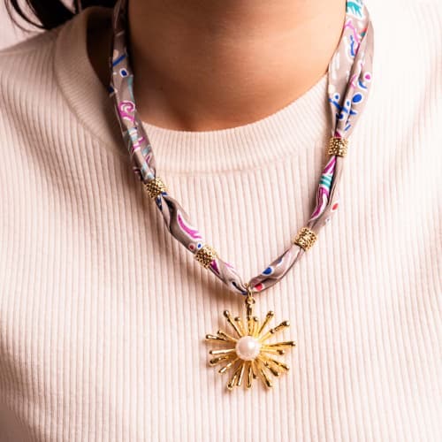 Twilly Necklace Starburst Pendant, 14K Gold Plated - Image 3