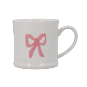 Gisela Graham Stoneware Mini Mug – Pink Bow