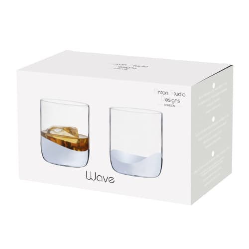 Set of 2 Wave DOF Tumblers Silver - Image 2