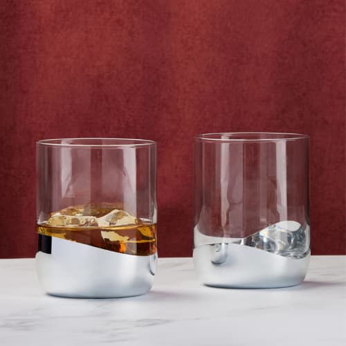 Set of 2 Wave DOF Tumblers Silver - Image 3