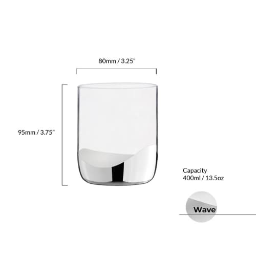 Set of 2 Wave DOF Tumblers Silver - Image 4