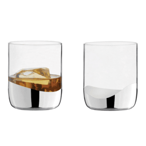 Set of 2 Wave DOF Tumblers Silver