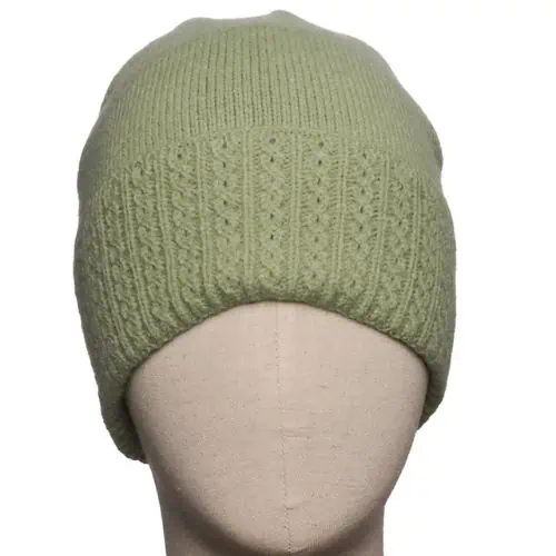 Zelly, Cable Detail Hat - Green