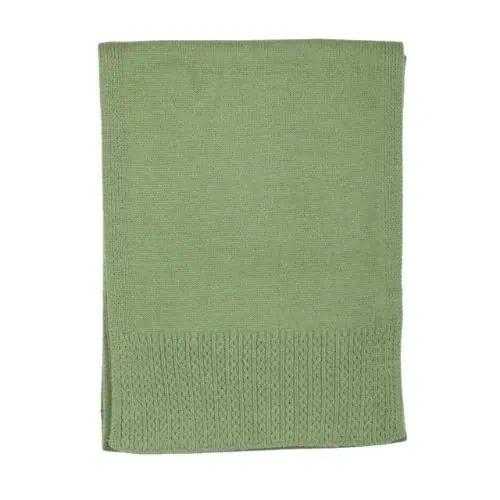 Zelly, Cable Detail Scarf - Green