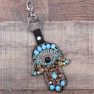 Zelly, Hand Beaded Hand Keyring