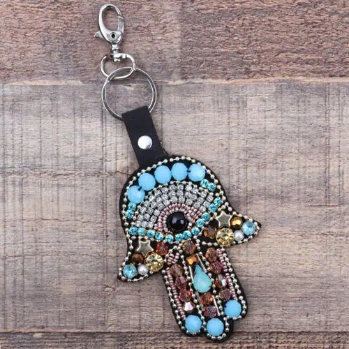 Zelly, Hand Beaded Hand Keyring