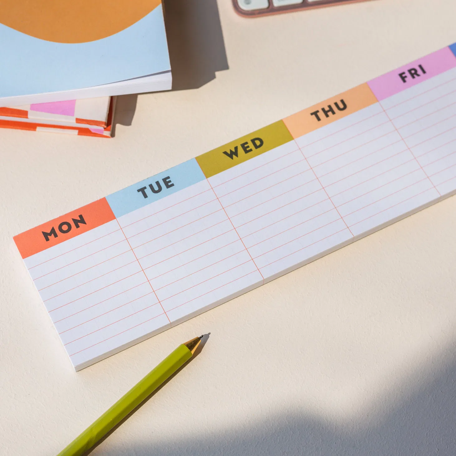 Good Tuesday, Keyboard Weekly Planner Pad - Colourful Grid - Jaro Design Studio - 5 Good Tuesday, Keyboard Weekly Planner Pad - Colourful Grid - Image 5