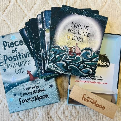 Fox Under The Moon - Positive Affirmation Cards, Set of 54 - Image 2