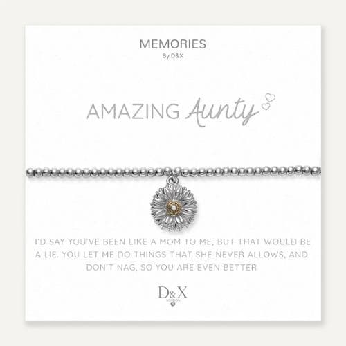 Memories Flower Bracelet – Amazing Aunty!