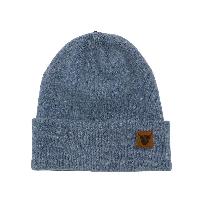 Heilan Coo Beanie Hat - Blue - Jaro Design Studio - 1 Heilan Coo Beanie Hat - Blue