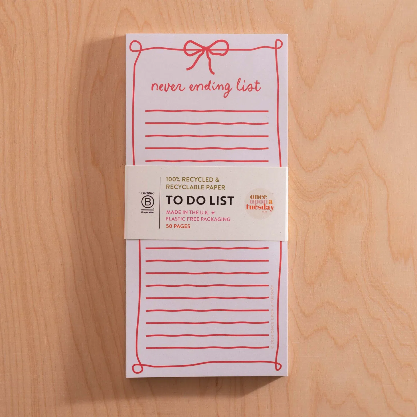 Good Tuesday, To Do List Pad - Never Ending