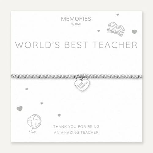 Memories Apple Bracelet – Worlds Best Teacher