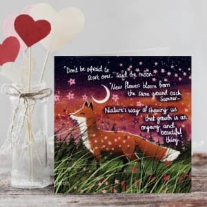 Fox Under The Moon – ‘Bloom’ Card