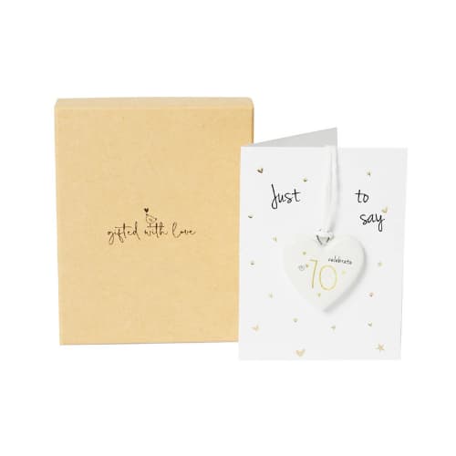 Belly Button Boxed Ceramic Decoration – Happy 70th Birthday - Jaro Design Studio - 1 Belly Button Boxed Ceramic Decoration – Happy 70th Birthday