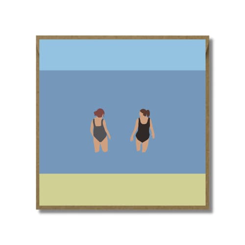 Chats In The Sea Greetings Card by Fiddy + Mabel