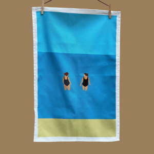 Chats In The Sea Tea Towel by Fiddy + Mabel
