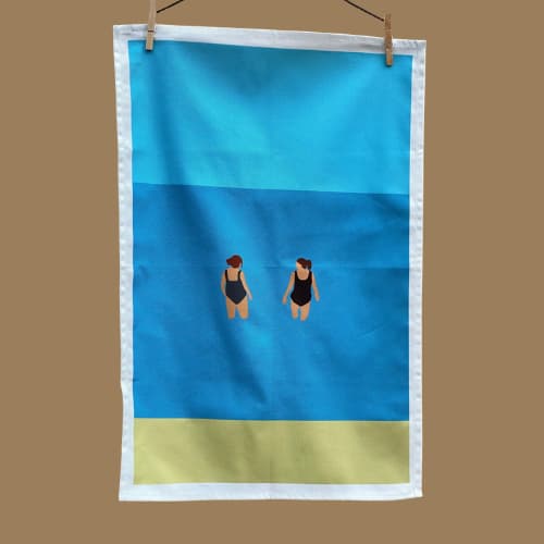 Chats In The Sea Tea Towel by Fiddy + Mabel - Jaro Design Studio - 1 Chats In The Sea Tea Towel by Fiddy + Mabel