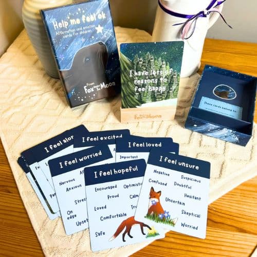 Fox Under The Moon - Children's Affirmation and Emotions Cards - Image 2