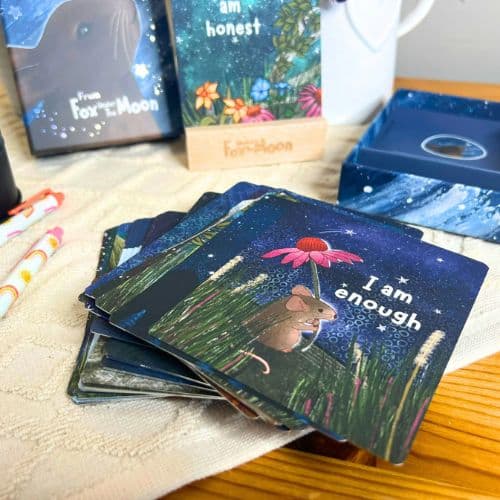 Fox Under The Moon - Children's Affirmation and Emotions Cards - Image 3