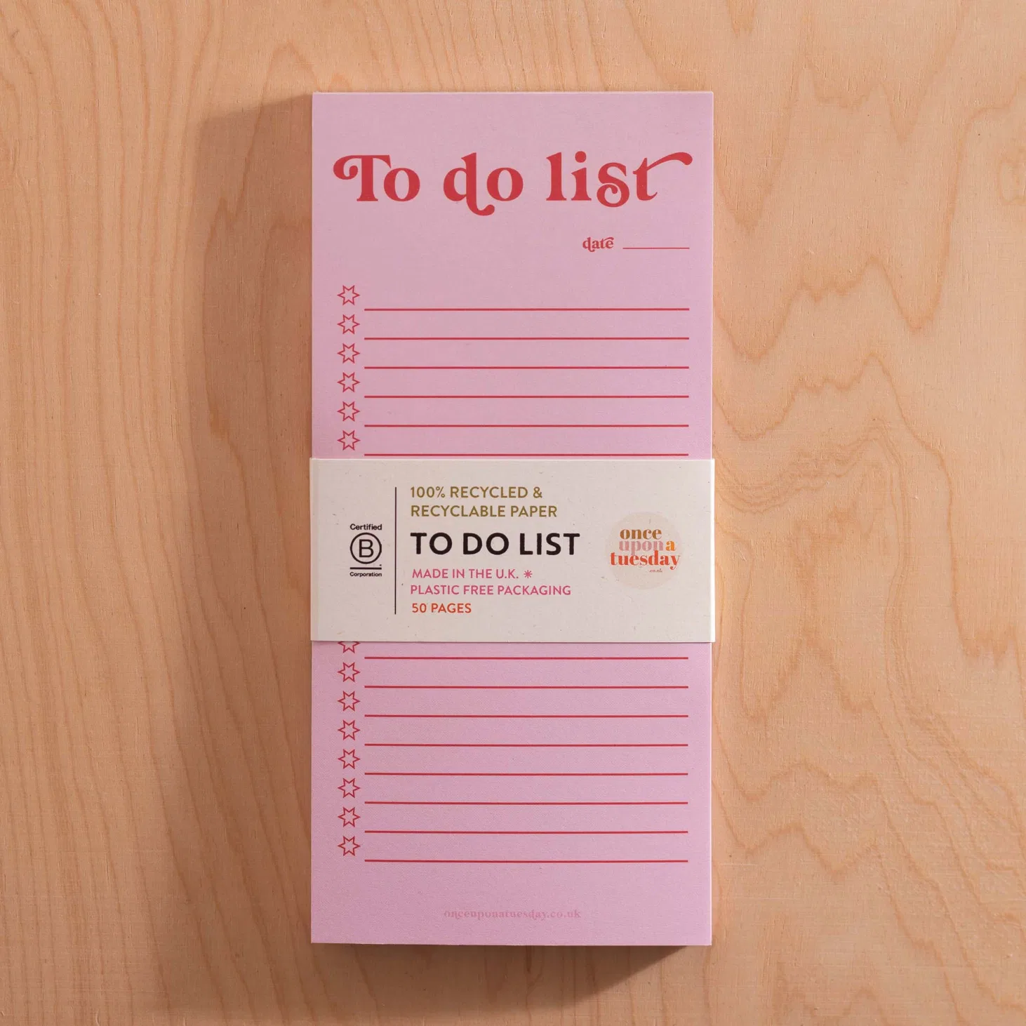 Good Tuesday, To Do List Pad - Pink & Red - Jaro Design Studio - 1 Good Tuesday, To Do List Pad - Pink & Red