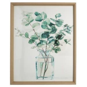 Gisela Graham Eucalyptus Vase Framed Print