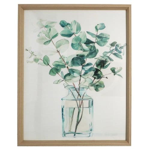 Gisela Graham Eucalyptus Vase Framed Print