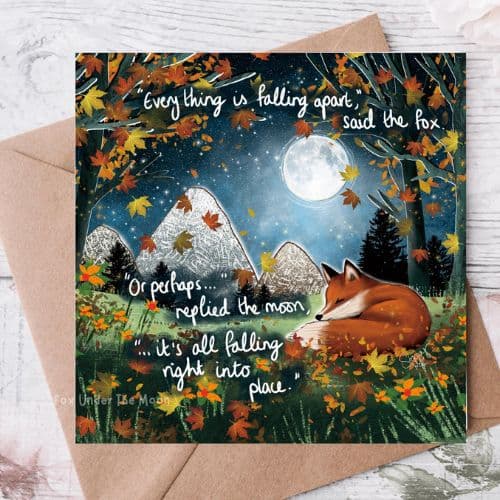 Fox Under The Moon – ‘Falling Apart’ Card - Image 3