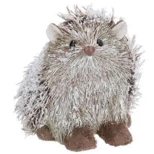 Snowy Bristle Hedgehog Bristle Ornament, large - JX22