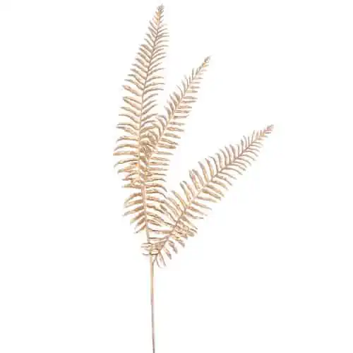 Matte Gold Triple Fern Stem  - JX22