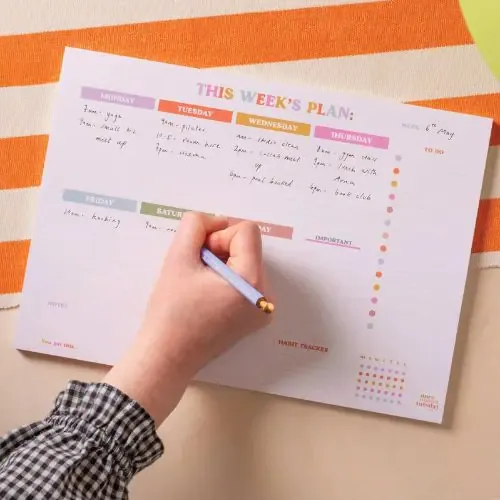 Good Tuesday - A4 'Work Hard. Play Nice' Weekly Planner Pad with Habit Tracker - Image 3