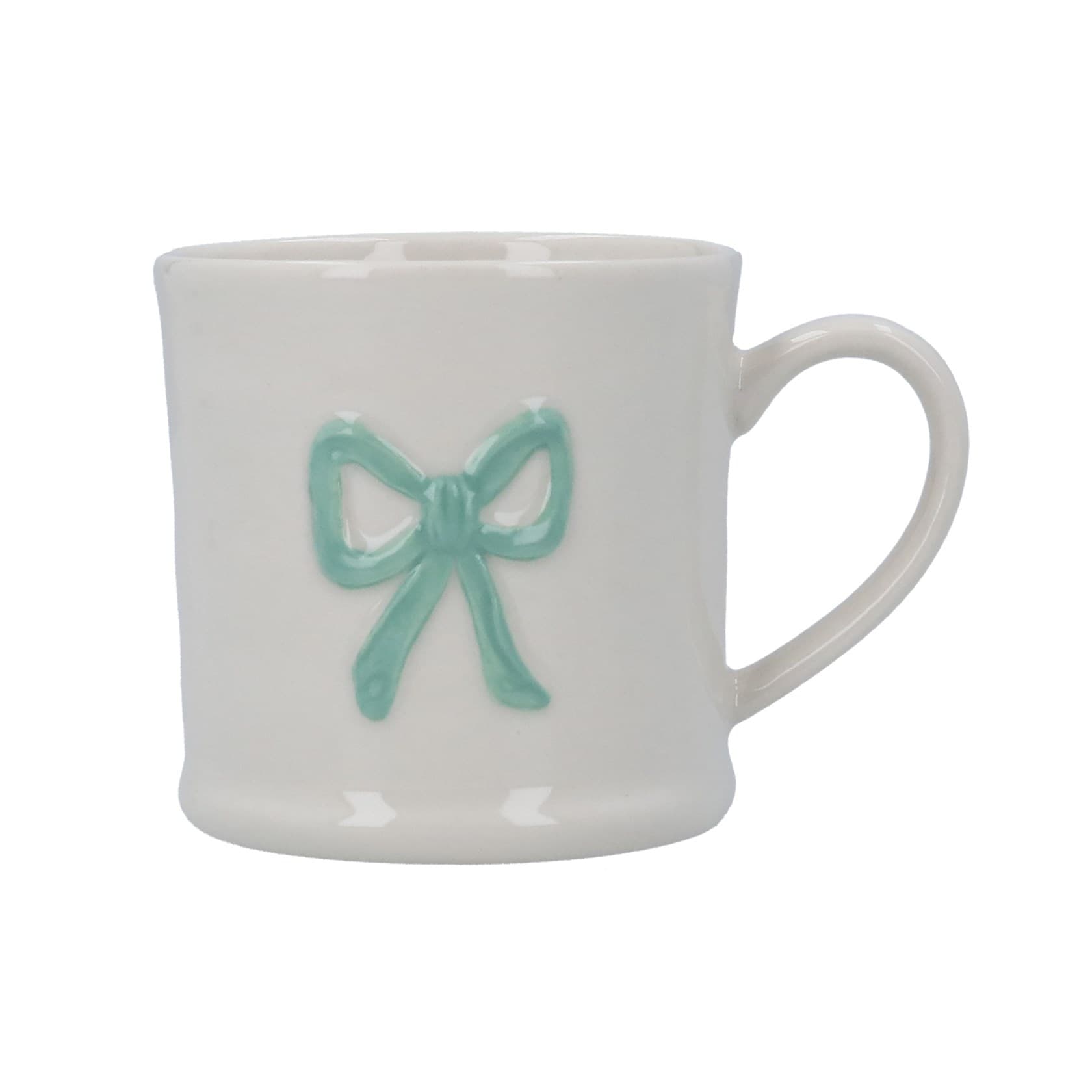 Gisela Graham Stoneware Mini Mug – Green Bow - Jaro Design Studio - 1 Gisela Graham Stoneware Mini Mug – Green Bow