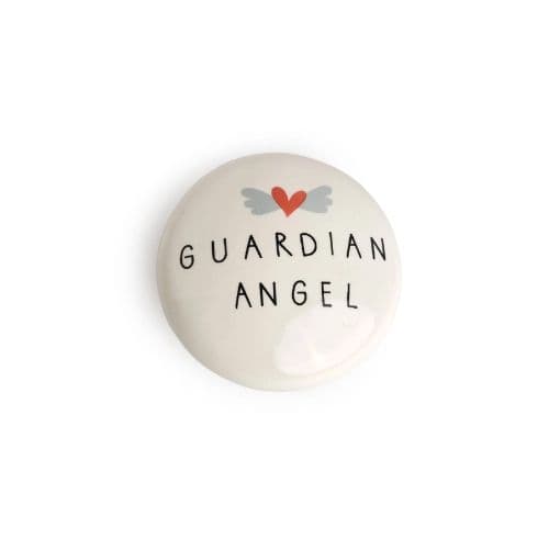 Belly Button Guardian Angel Porcelain Token