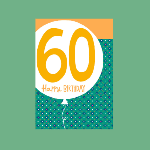 PaperSalad Alchemy – Age 60 Greetings Card