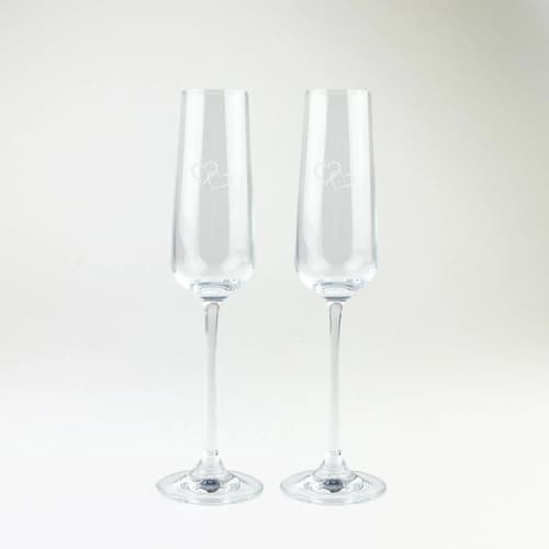 Selbrae House - Champagnes Heart Flutes, set of 2