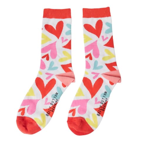 Belly Button Bamboo Socks – Mabel Hearts and Flowers