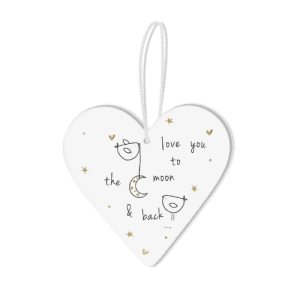 Belly Button – Love You To The Moon And Back Hanging Heart