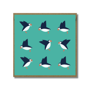 Puffin Greetings Card by Fiddy + Mabel