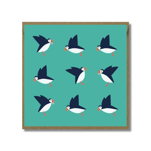 Puffin Greetings Card by Fiddy + Mabel - Jaro Design Studio - 1 Puffin Greetings Card by Fiddy + Mabel