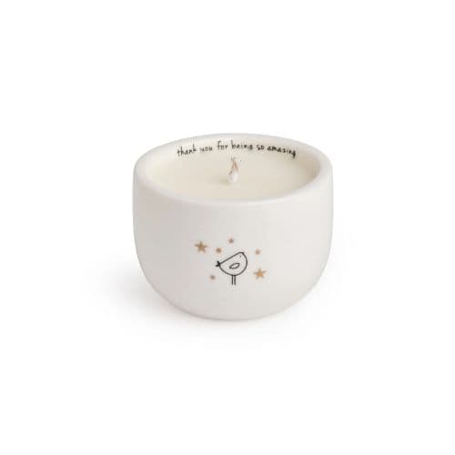 Belly Button Designs Thank You Ceramic Candle
