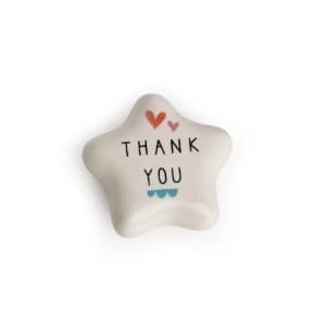 Belly Button Thank You Star Porcelain Token
