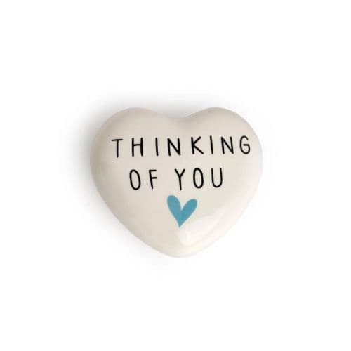 Belly Button Thinking Of You Heart Porcelain Token - Jaro Design Studio - 1 Belly Button Thinking Of You Heart Porcelain Token