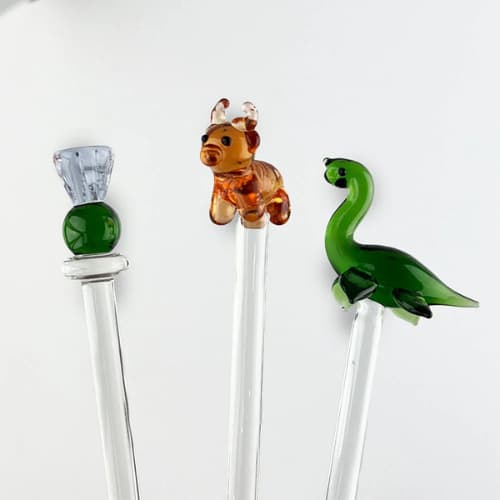 Selbrae House - Glass Thistle Drinks Stirrer - Jaro Design Studio - 3 Selbrae House - Glass Thistle Drinks Stirrer - Image 3