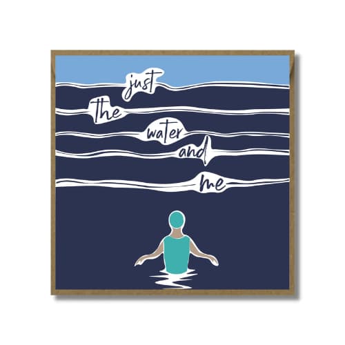 The Water And Me Greetings Card by Fiddy + Mabel