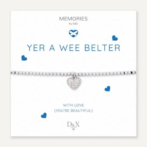 Memories Scottish Sayings Bracelet - Yer A Wee Belter