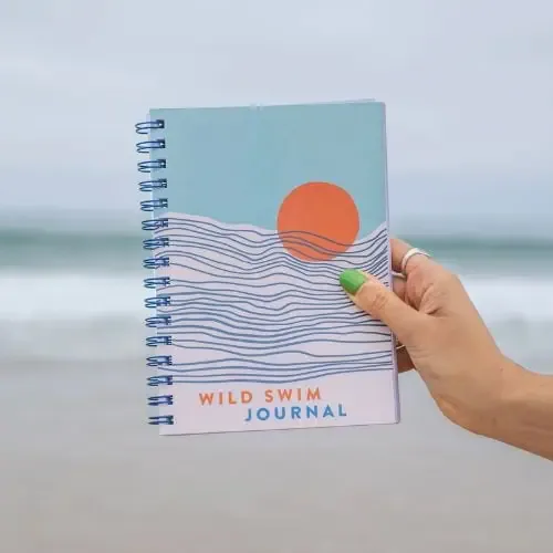 Good Tuesday, Wild Swim Journal Log Book A5 - Tidal Waves