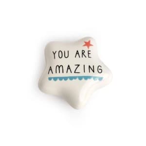 Belly Button You Are Amazing Star Porcelain Token