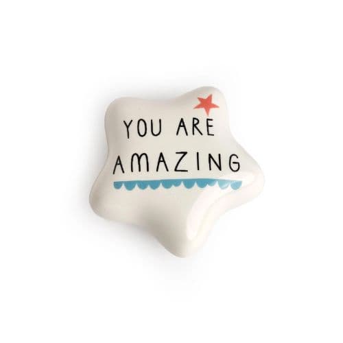 Belly Button You Are Amazing Star Porcelain Token - Jaro Design Studio - 1 Belly Button You Are Amazing Star Porcelain Token